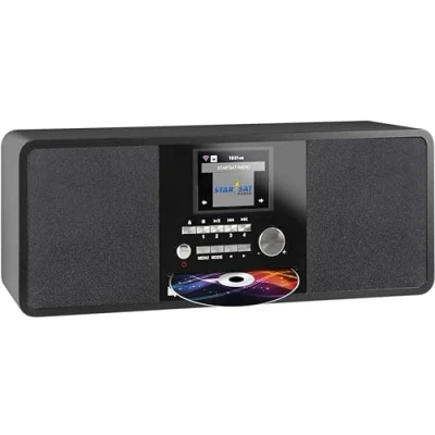 Abbildung von Imperial DABMAN i200 CD Internetradio / DAB+ Radio Digitalradio mit Player (Stereo Sound, DAB UKW, WLAN, LAN, Bluetooth, Aux In, Line Out, Spotify) schwarz