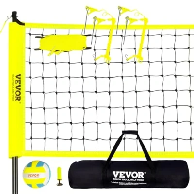 Abbildung von VEVOR Volleyballnetz Höhenverstellbar Set, Tragbarer