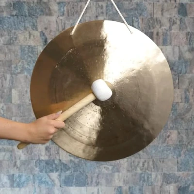 Abbildung von Feng Gong/Wind Gong 50 cm mit tollem Klang, inklusiv Holz / Baumwollklöppel 7008
