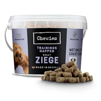 Abbildung von Chewies Trainingshappen Ziege Monoprotein Snack für Hunde 300 g getreidefrei &amp; zuckerfrei Softe Leckerlies fürs Hundetraining hypoallergen