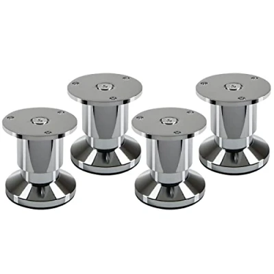 Abbildung von 4er Set Möbelfüße ALPHA verstellbar Sofafüße Chrom poliert, belastbar bis 250 Kg, Höhe: 50 mm von SO TECH