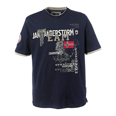 Abbildung von Jan Vanderstorm SÖLVE Tshirt print, Herren, Größe: 4XL, Marine