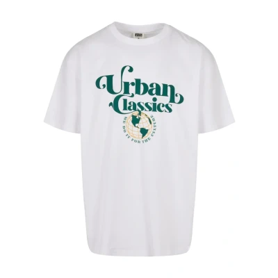 Abbildung von Urban Classics Organic Globe LOGO TEE Tshirt print, Herren, Größe: XS, White