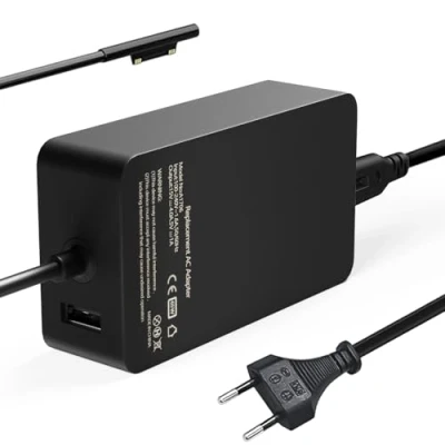 Abbildung von Surface Ladekabel 65W 15V 4A Microsoft Ladegerät Netzteil kompatibel mit Pro 11/10/9/8/7/6/5/4/3/X/Surface Go 4/3/2/Surface Laptop 7/6/5/4/3/2/Surface Book 3/2/1, USB Port