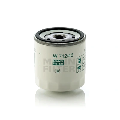 Abbildung von MANN FILTER W 712/43 Ölfilter 3/4 16 UNF mit einem Rücklaufsperrventil Anschraubfilter FORD: Escort 4 Cabriolet, FIESTA 2, 6 Schrägheck