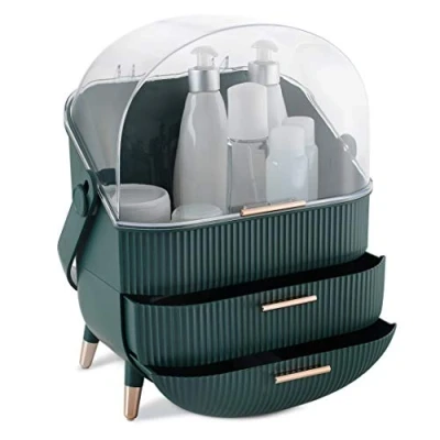Abbildung von Navaris Badorganizer Make Up Organizer Aufbewahrung für Kosmetik 2 Schubladen (1 St)