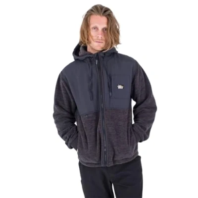 Abbildung von Hurley Herren Huron Burrito Full Zip Pullover Sweater, Dunkelgrau, XL