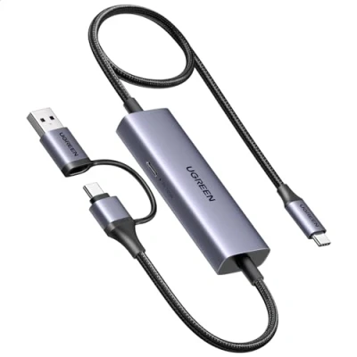 Abbildung von UGREEN Video Capture Card und PD 100W Laden, USB A/USB C für Full HD 4K Eingang ，2K@30Hz Aufnahme Schnellladen, Gerät Switch/Steam Deck/pad/Phone/PC