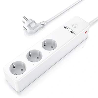 Abbildung von CSL USB Steckdosenleiste WiFi mit App Steuerung WLAN Funksteckdose Mehrfachsteckdosenleiste kompatibel Android Apple iOS Sprachsteuerung Amazon Alexa Google Home