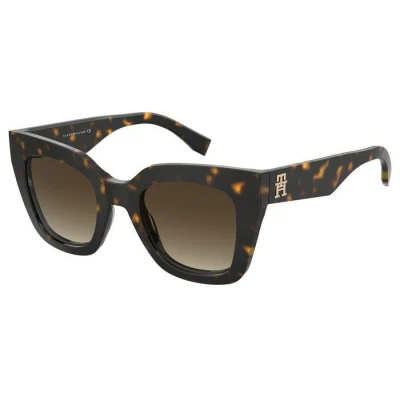 Abbildung von Tommy Hilfiger Sonnenbrille, Damen, Größe: 50, Havana
