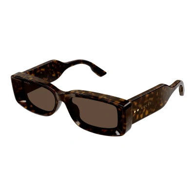 Abbildung von Gucci Sonnenbrille, Damen, Größe: 53, Havana/brown