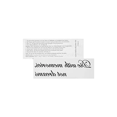Abbildung von 5 x Die with memories, not dreams Tattoo Schwarzer Schriftzug Temporary Body (5)