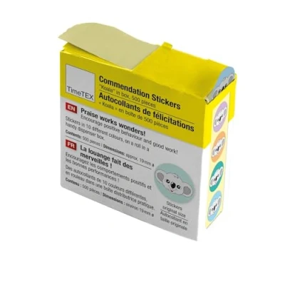 Abbildung von TimeTEX Sticker Belobigungs Aufkleber &quot;Koala&quot; in Spender Box, 500 Stück