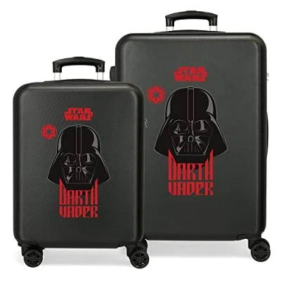 Abbildung von Star wars Squad Darh Vader Juego de Maletas Negro 55/65 cms Rígida ABS Cierre combinación Lateral 56L 6 kgs 4 Ruedas Dobles Equipaje Mano