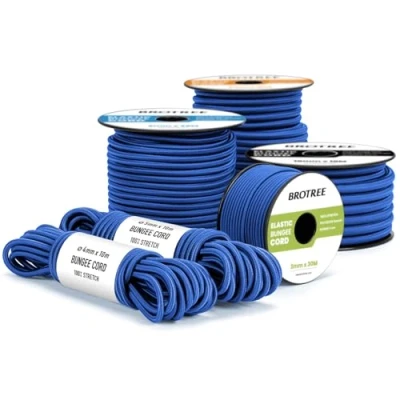 Abbildung von Brotree Gummiseil Expanderseil 3mm x 30m Blau Planenseil Spanngummi Spannseil Wetterfest für Plane, Anhängerplane, Zelte, Camping, Netz