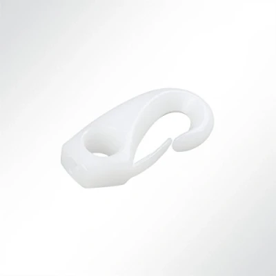Abbildung von LYSEL® Kunststoff Karabinerhaken, (LxD) 50x6mm in Weiß (10 Stück)