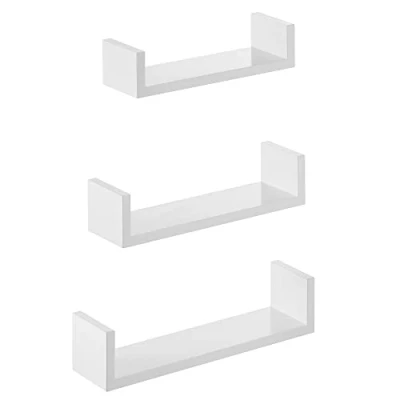 Abbildung von SONGMICS Wandregal, 3 tlg., Schweberegal, U Form