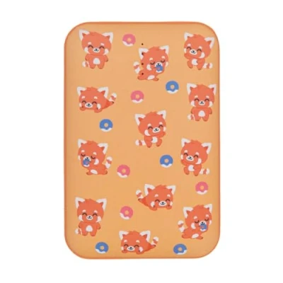 Abbildung von Wondee Mr Wonderful Tragbares Ladegerät, externer Akku, 10.000 mAh, lustiger roter Panda, mit 3 Anschlüssen [2USB und 1 USB C] Powerbank kompatibel Allen Smartphones, iPhone, Tablets, iPad