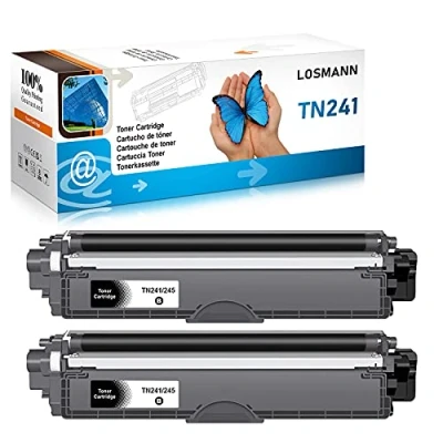 Abbildung von LOSMANN 2X Schwarz Toner Kompatibel für Brother TN241 TN242 TN245 TN246 DCP 9015CDW 9020CDW 9022CDW HL 3140CW 3150CDN 3150CDW 3170CDW MFC 9130CW 9140CDN 9142CDN 9330CDW 9332CDW 9342CDW