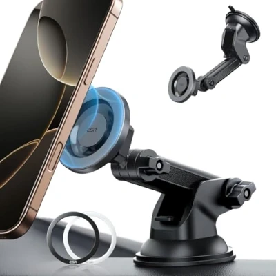 Abbildung von ESR Handyhalterung Auto für Magsafe Autohalterung, Magnetische Halterung Saugnapf iPhone 16/15/14/13/12 Series, Armaturenbrett und Windschutzscheibe Handyhalterung, Laden Nicht unterstützt