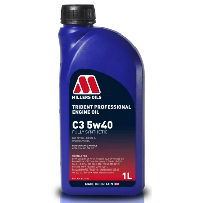 Abbildung von Millers Oils Trident Professional C3 5W 30 1l Motoröl 6124 1 VOLKSWAGEN: New Beetle Schrägheck, Golf 4 5 Schrägheck