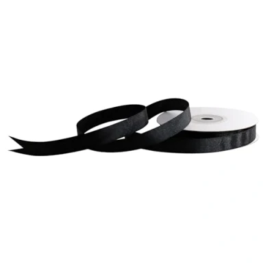 Abbildung von Creativery Satinband, Satinband 12mm x 25m Rolle Schwarz