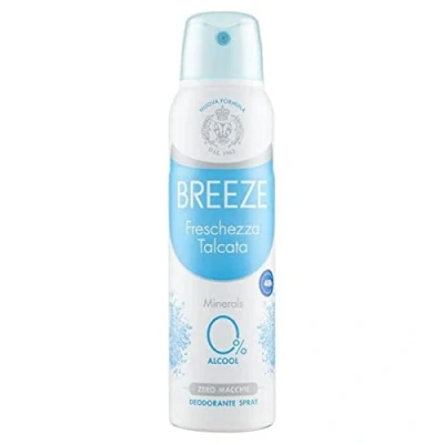 Abbildung von 12x Breeze Freschezza Talcata Deodorante Spray, Talk Talcum Deodorant 0% Alkohol. 150 ML + Italian Gourmet polpa 400g