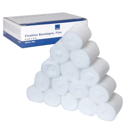 Abbildung von ABENA Mullbinden 4cm x 4m, 20 Stück Verbandsmaterial, Fein, elastische Binde, latexfreie Bandage