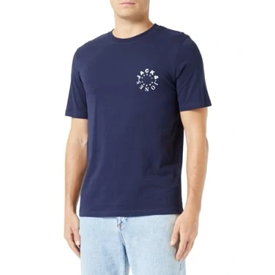 Abbildung von JACK &amp; JONES Herren Jjwarrior Tee Crew Neck T Shirt, Navy Blazer/Print:small, XL EU
