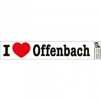 Abbildung von PVC Aufkleber I love Offenbach Gr. ca. 18 x 3,5 cm 301925