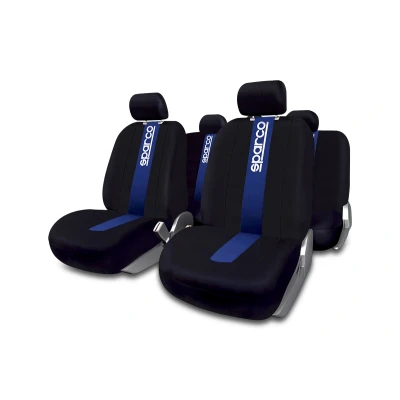 Abbildung von SPARCO ContiClassic SPC1011 Sitzschonbezug Blau, schwarz Mit Motiv Polyester vorne und hinten