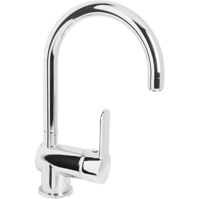 Abbildung von CORNAT Spültischarmatur &quot;Robuster Druckgusskörper verchromt Hoher &amp; 360 schwenkbarer Auslauf&quot;, Niederdruck Armatur / Küchenarmatur Wasserhahn