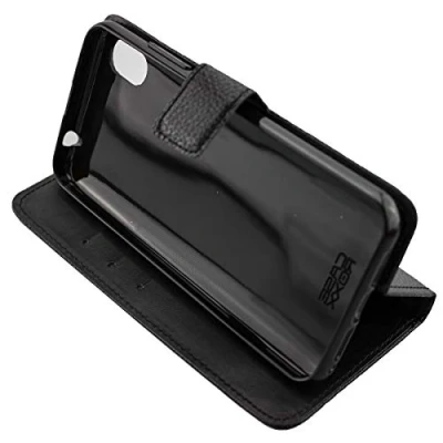 Abbildung von caseroxx Handy Hülle Tasche kompatibel mit Gigaset GS110 Bookstyle Case Wallet in schwarz