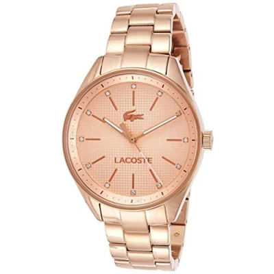 Abbildung von Lacoste Analog Quarzuhr für Damen mit Roségoldfarbenes Edelstahlarmband 2000899