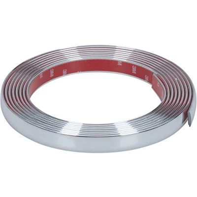 Abbildung von HR Kfz Chrom Zierleiste selbstklebende Befestigung 5 m x 21 mm 3 (Designed in Germany)