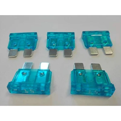 Abbildung von Flachsicherung 15A 15 Ampere blau AUTO SICHERUNGEN Wohnwagen x 10