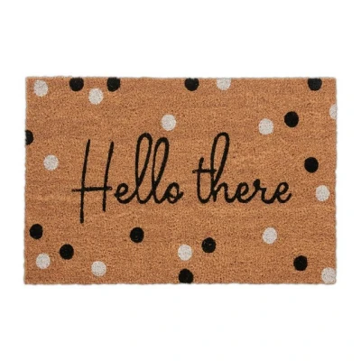 Abbildung von Fußmatte Kokos &quot;Hello there&quot;, relaxdays, rechteckig, Höhe: 15 mm