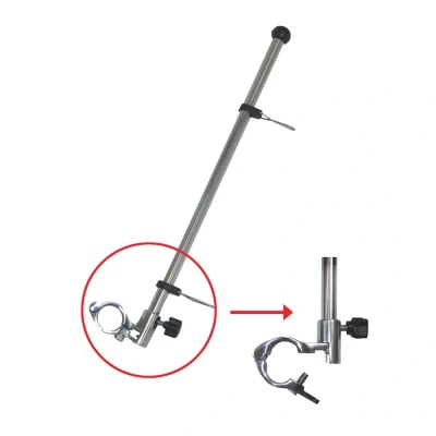 Abbildung von Flaggenstock mit Halter für Reling Rohr 25 mm Edelstahl 304 (A2)