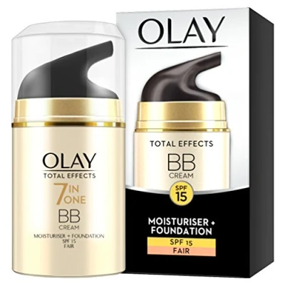 Abbildung von Olay 7 in 1, Gesamteffekte BB Creme Feuchtigkeitscreme und Hauch von Foundation mit SPF15, 50ml, Fair