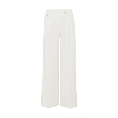Abbildung von Opus WIDE LEG Pants Marzena Asymmetric Stoffhose, Damen, Größe: 40, Milk