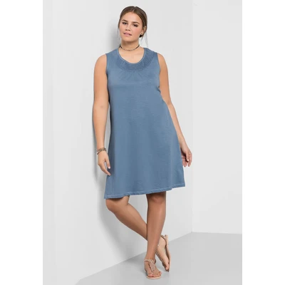 Abbildung von Sheego Jerseykleid, Damen, Größe: 40, Blau