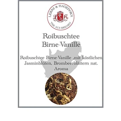 Abbildung von Lerbs &amp; Hagedorn, Roibuschtee Birne Vanille 250g (ca. 21 Liter) Jasminblüten, Brombeerblättern