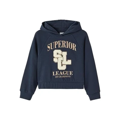 Abbildung von Name it Nkfrilko LS Loose WH BRU Sweatshirt für Kinder, Größe: 116, Dark sapphire