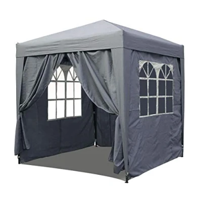 Abbildung von Quick Star Faltpavillon 2x2m Smoky Grau, mit 4 Seitenteilen, (Faltpavillon inklusive Seitenteilen), Maße L/B/H: 200x200x245cm