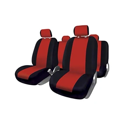 Abbildung von BC CORONA Sevilla Red FUK10411 Sitzschoner vorne und hinten schwarz/rot