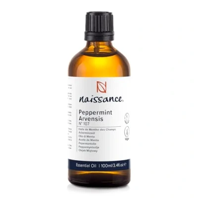 Abbildung von Naissance Minzöl (Nr. 107) 100ml Mentha Arvensis 100% Reines Ackerminze Ätherisches Öl für Naturkosmetik, Aromatherapie, Duftlampe Duftöl Aroma Diffuser