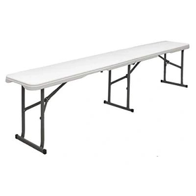 Abbildung von AMANKA 300kg Bierbank 182x27x43 Wetterfest Klappbar Kunststoff Sitzbank Gartenbank Camping Bank