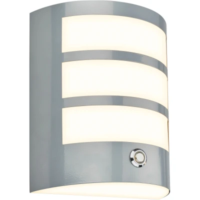 Abbildung von BRILONER LED Wandleuchte ohne Stromanschluss mit Touch, dimmbar in Stufen, 15 min. Timer, Wandlampe Akku, Aussen, Wandbeleuchtung außen, Außenleuchte, Außenwandleuchten, 18x15x7 cm, Chrom Matt