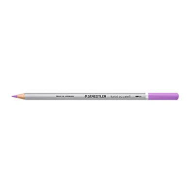 Abbildung von STAEDTLER aquarell Buntstifte karat aquarell, lavendel, wasservermalbare, weiche, farbintensive Mine, unterschiedliche Trocken und Nasstechniken, 6 Aquarellstifte im Kartonetui, 125 62