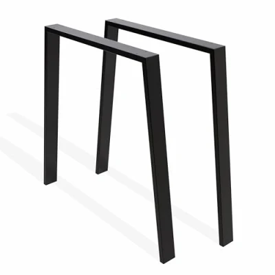 Abbildung von Sossai® Stahl Tischgestell Tischkufen Tischbeine TKW2 Farbe: Schwarz 2 Stück Breite 55 cm x 75 Höhe 72